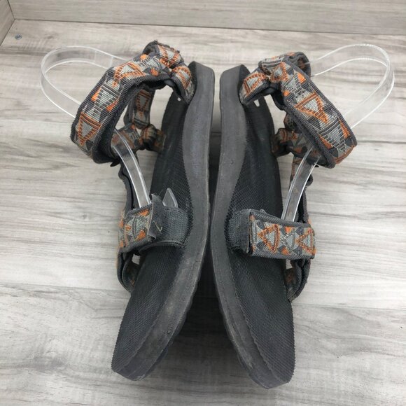 Teva Sandals Mens 13 Original Gray Nylon Webbing Hook and Loop Outdoor Shoes main image 5